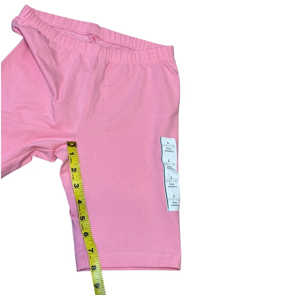 Cat & Jack Girls Pink Bike Shorts Size‎ L 10/12 New With Tags Cotton Spandex